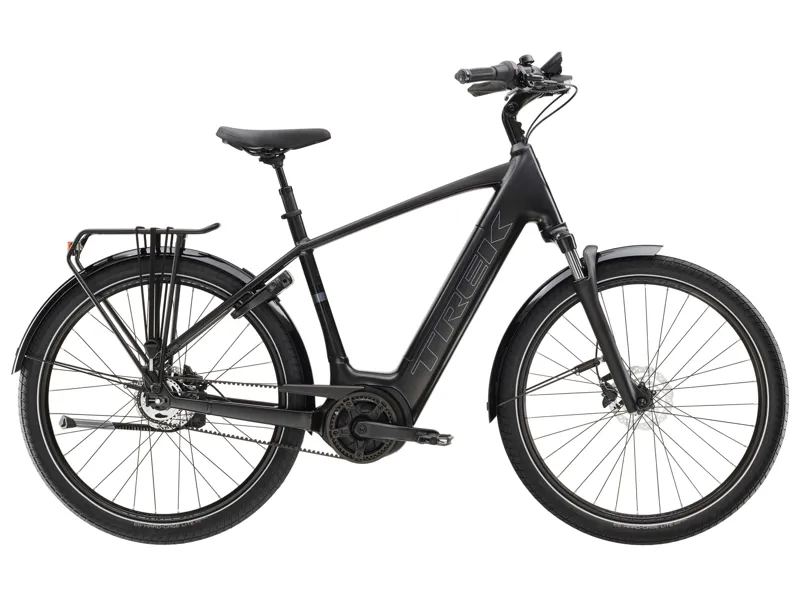 Trek District+ 4 725wh Electric Hybrid Bike 2026 in Trek Black